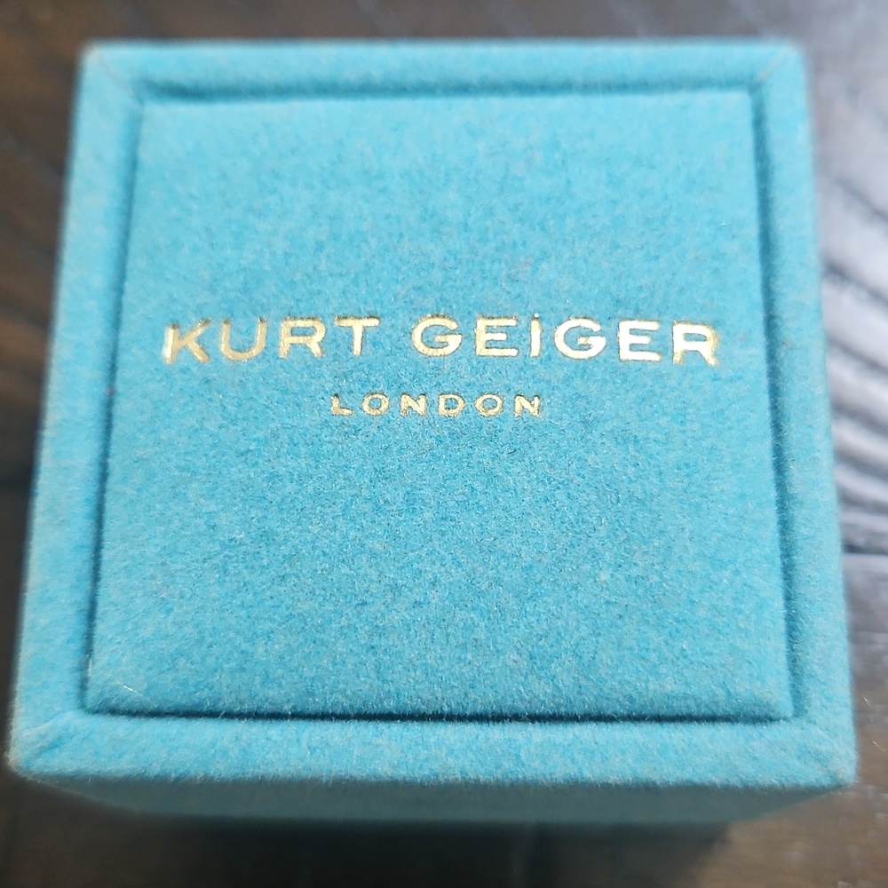 NWOT Size 9 Kurt Geiger Gold-Tone Multicolor Crystal Peacock Ring - Picture 5 of 5